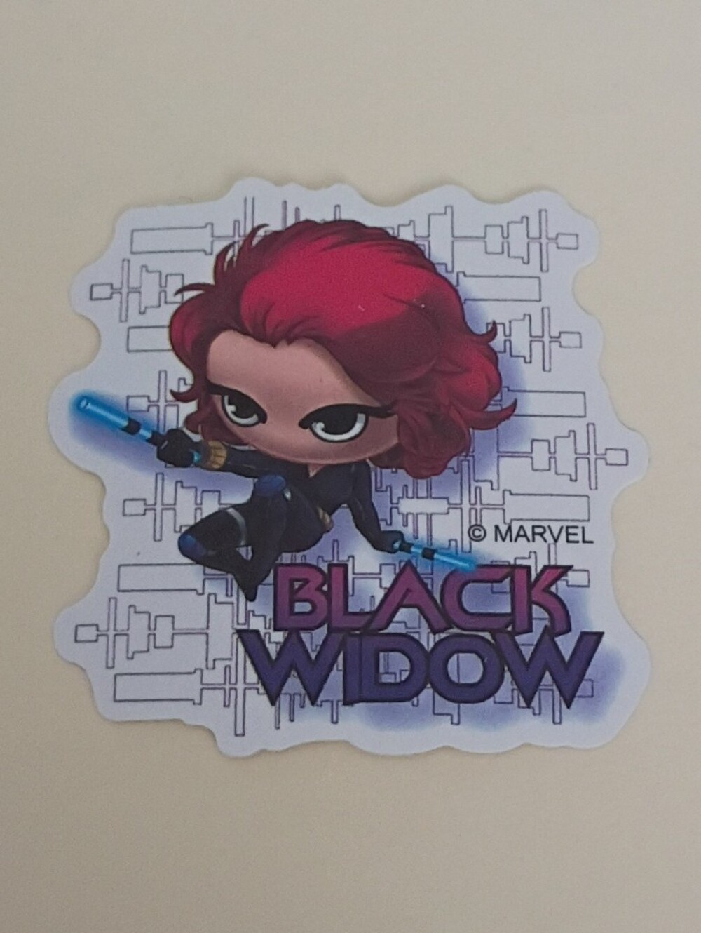 10/$10 Sticker - Black Widow Natasha Romanoff Shock Batons Marvel Superhero 2